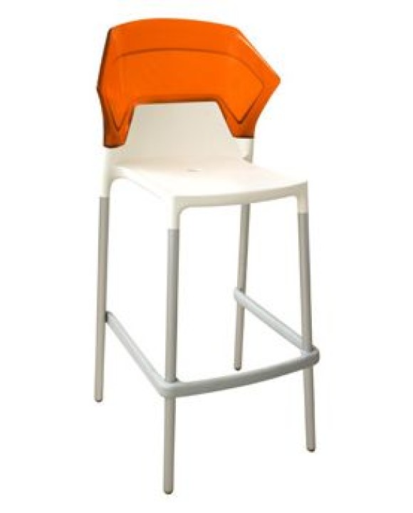 Барный стул EGO-BS white-orange